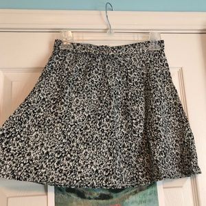 Black and White Floral Urban Outfitters Skirt